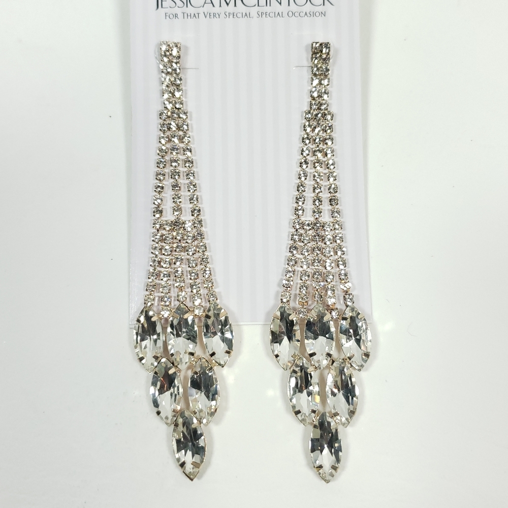 Jessica Mcclintock Rhinestone Chandelier Earrings